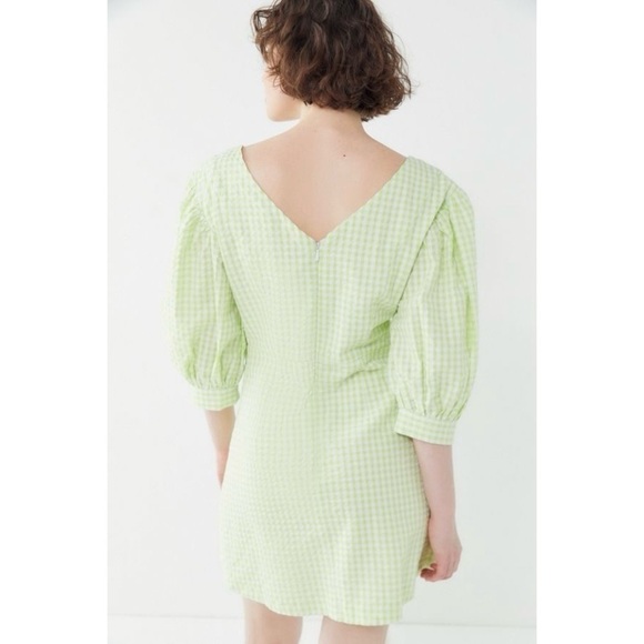 Urban Outfitters Lena Gingham Puff-Sleeve Minidress - Picture 4 of 11